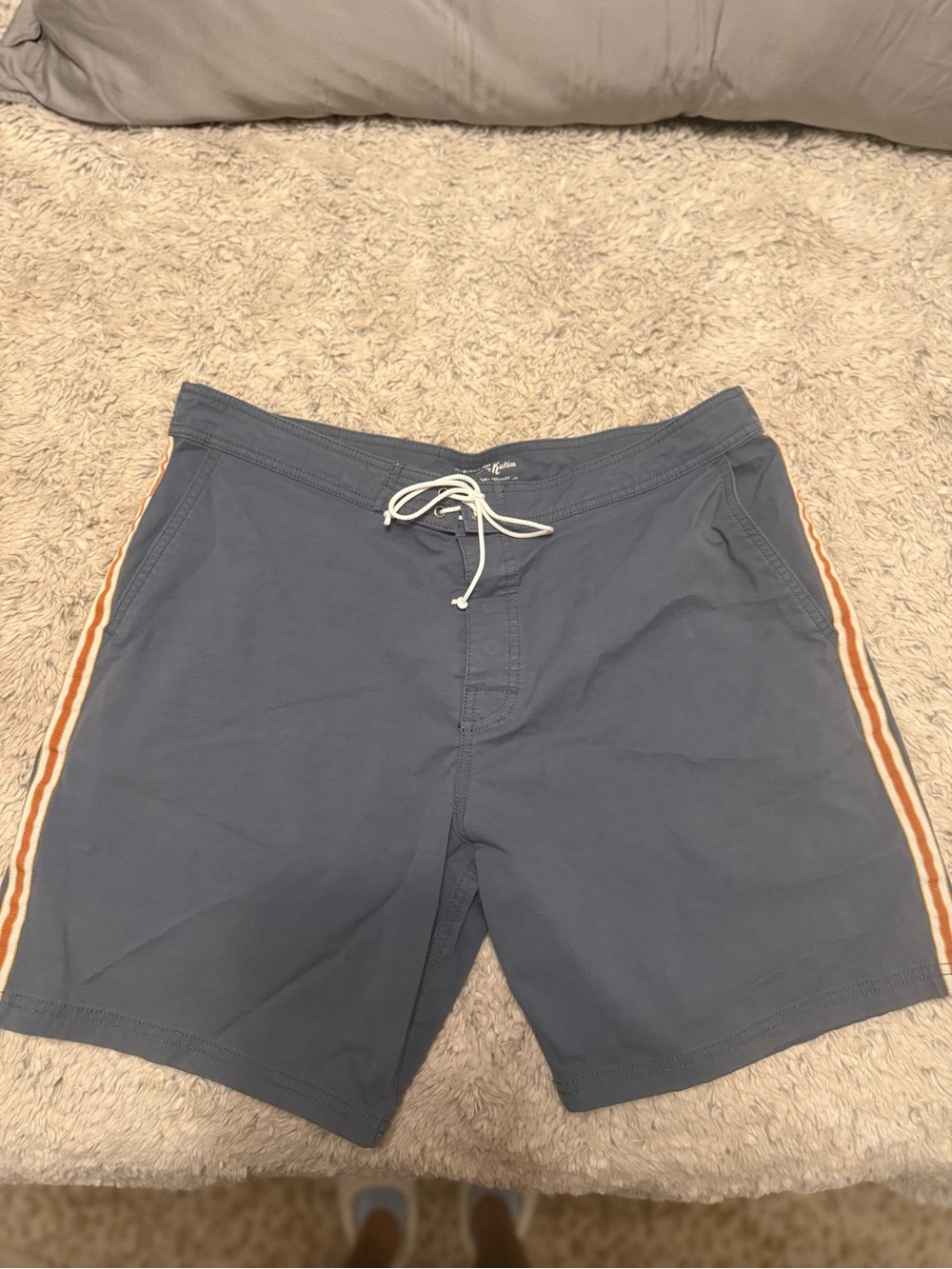 Men's Katin Blue Swim Shorts with Side Stripe